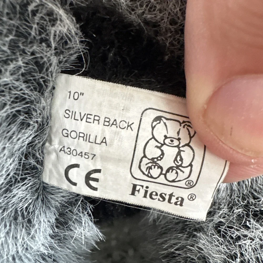 Fiesta Gorilla Silverback Stuffed Animal Plush Toy Black 10